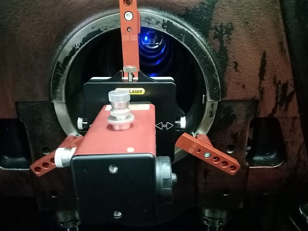 Laser Alignment Bearing Pocket with Crankshaft Machine MAN 6L2330